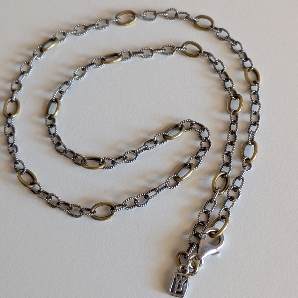Waxing Poetic Twisted Link with Brass Rings Chain 18" LIKE-NEW